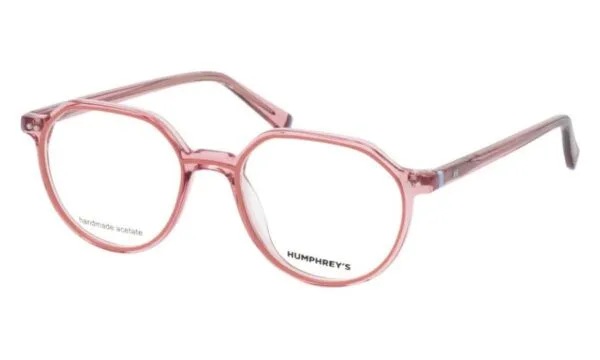 Humphrey’s 583136 50 Pink Clear – Geometric Acetate Prescription Glasses